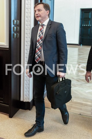  29.04.2019 WARSZAWA<br />
POSIEDZENIE RADY MINISTROW<br />
POSIEDZENIE RZADU<br />
N/Z ZBIGNIEW ZIOBRO<br />
 