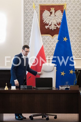  29.04.2019 WARSZAWA<br />
POSIEDZENIE RADY MINISTROW<br />
POSIEDZENIE RZADU<br />
N/Z PREMIER MATEUSZ MORAWIECKI <br />
 