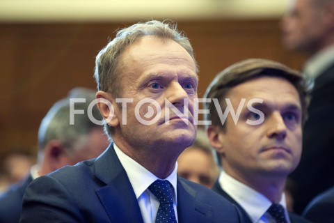  03.05.2019 WARSZAWA<br />
WYSTAPIENIE DONALDA TUSKA NA UNIWERSYTECIE WARSZAWSKIM<br />
N/Z DONALD TUSK LESZEK JAZDZEWSKI<br />
 