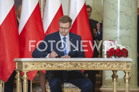  04.06.2019 WARSZAWA<br />
REKONSTRUKCJA RZADU WRECZENIE NOMINACJI<br />
N/Z MICHAL WOS<br />
 