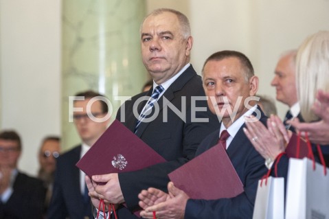  04.06.2019 WARSZAWA<br />
REKONSTRUKCJA RZADU WRECZENIE NOMINACJI<br />
N/Z JACEK SASIN MARIAN BANAS <br />
 