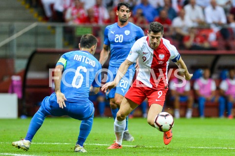  10.06.2019 - WARSZAWA<br />
PILKA NOZNA - KWALIFIKACJE UEFA EURO 2020<br />
FOOTBALL UEFA EURO 2020 QUALIFIERS<br />
MECZ POLSKA (POLAND) - IZRAEL (ISRAEL)<br />
N/Z BIBRAS NATCHO OMRI BEN HARUSH ROBERT LEWANDOWSKI<br />
 