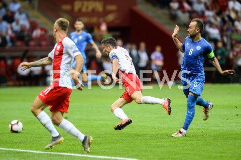  10.06.2019 - WARSZAWA<br />
PILKA NOZNA - KWALIFIKACJE UEFA EURO 2020<br />
FOOTBALL UEFA EURO 2020 QUALIFIERS<br />
MECZ POLSKA (POLAND) - IZRAEL (ISRAEL)<br />
N/Z BIBRAS NATCHO ROBERT LEWANDOWSKI<br />
 