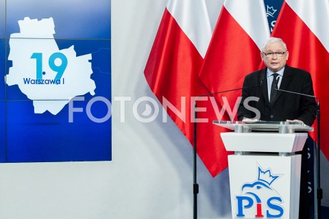 Prezentacja jedynek PiS na listach wyborczych w Warszawie