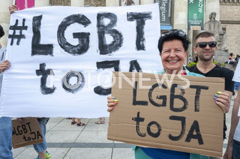  27.07.2019 WARSZAWA<br />
SOLIDARNI Z BIALYMSTOKIEM MANIFESTACJA POPARCIA LGBT<br />
N/Z JOANNA SENYSZYN<br />
 