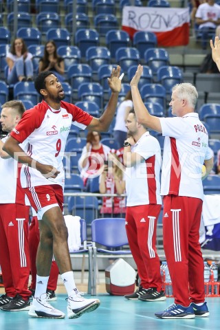  01.08.2019 KRAKOW (TAURON ARENA) <br />
XVII MEMORIAL HUBERTA JERZEGO WAGNERA <br />
MECZ POLSKA - SERBIA ( MATCH POLAND - SERBIA ) <br />
N/Z WILFREDO LEON VITAL HEYNEN - I TRENER ( HEAD COACH ) <br />
 