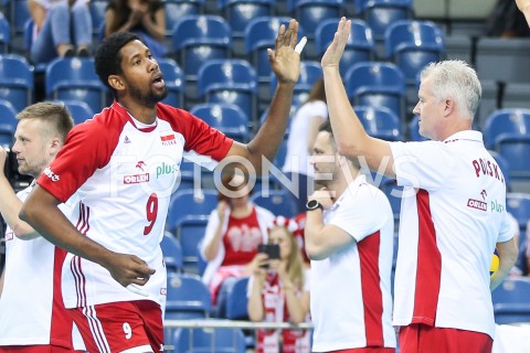  01.08.2019 KRAKOW (TAURON ARENA) <br />
XVII MEMORIAL HUBERTA JERZEGO WAGNERA <br />
MECZ POLSKA - SERBIA ( MATCH POLAND - SERBIA ) <br />
N/Z WILFREDO LEON VITAL HEYNEN - I TRENER ( HEAD COACH ) <br />
 