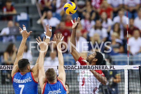  01.08.2019 KRAKOW (TAURON ARENA) <br />
XVII MEMORIAL HUBERTA JERZEGO WAGNERA <br />
MECZ POLSKA - SERBIA ( MATCH POLAND - SERBIA ) <br />
N/Z WILFREDO LEON <br />
 