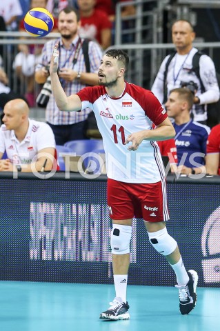  01.08.2019 KRAKOW (TAURON ARENA) <br />
XVII MEMORIAL HUBERTA JERZEGO WAGNERA <br />
MECZ POLSKA - SERBIA ( MATCH POLAND - SERBIA ) <br />
N/Z FABIAN DRZYZGA SYLWETKA <br />
 