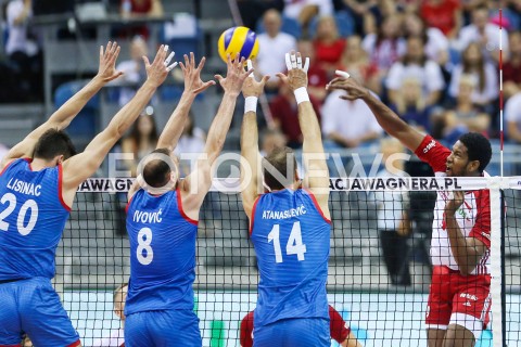  01.08.2019 KRAKOW (TAURON ARENA) <br />
XVII MEMORIAL HUBERTA JERZEGO WAGNERA <br />
MECZ POLSKA - SERBIA ( MATCH POLAND - SERBIA ) <br />
N/Z WILFREDO LEON <br />
 