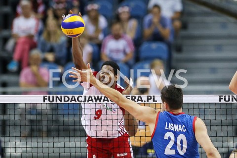  01.08.2019 KRAKOW (TAURON ARENA) <br />
XVII MEMORIAL HUBERTA JERZEGO WAGNERA <br />
MECZ POLSKA - SERBIA ( MATCH POLAND - SERBIA ) <br />
N/Z WILFREDO LEON <br />
 