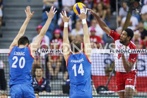  01.08.2019 KRAKOW (TAURON ARENA) <br />
XVII MEMORIAL HUBERTA JERZEGO WAGNERA <br />
MECZ POLSKA - SERBIA ( MATCH POLAND - SERBIA ) <br />
N/Z WILFREDO LEON <br />
 