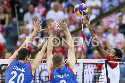  01.08.2019 KRAKOW (TAURON ARENA) <br />
XVII MEMORIAL HUBERTA JERZEGO WAGNERA <br />
MECZ POLSKA - SERBIA ( MATCH POLAND - SERBIA ) <br />
N/Z WILFREDO LEON <br />
 