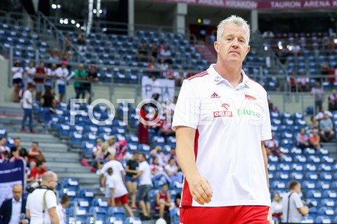  02.08.2019 KRAKOW (TAURON ARENA) <br />
XVII MEMORIAL HUBERTA JERZEGO WAGNERA <br />
MECZ POLSKA - BRAZYLIA ( MATCH POLAND - BRAZIL ) <br />
N/Z VITAL HEYNEN - I TRENER ( HEAD COACH ) SYLWETKA <br />
 