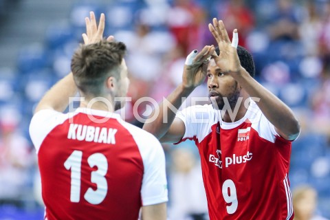  02.08.2019 KRAKOW (TAURON ARENA) <br />
XVII MEMORIAL HUBERTA JERZEGO WAGNERA <br />
MECZ POLSKA - BRAZYLIA ( MATCH POLAND - BRAZIL ) <br />
N/Z WILFREDO LEON MICHAL KUBIAK <br />
 