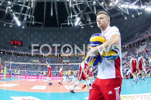  02.08.2019 KRAKOW (TAURON ARENA) <br />
XVII MEMORIAL HUBERTA JERZEGO WAGNERA <br />
MECZ POLSKA - BRAZYLIA ( MATCH POLAND - BRAZIL ) <br />
N/Z PAWEL WOICKI SYLWETKA <br />
 