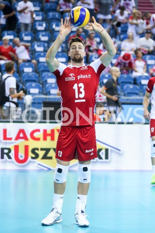  02.08.2019 KRAKOW (TAURON ARENA) <br />
XVII MEMORIAL HUBERTA JERZEGO WAGNERA <br />
MECZ POLSKA - BRAZYLIA ( MATCH POLAND - BRAZIL ) <br />
N/Z MICHAL KUBIAK SYLWETKA <br />
 