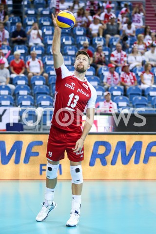  02.08.2019 KRAKOW (TAURON ARENA) <br />
XVII MEMORIAL HUBERTA JERZEGO WAGNERA <br />
MECZ POLSKA - BRAZYLIA ( MATCH POLAND - BRAZIL ) <br />
N/Z MICHAL KUBIAK SYLWETKA <br />
 