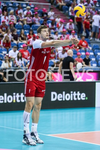  02.08.2019 KRAKOW (TAURON ARENA) <br />
XVII MEMORIAL HUBERTA JERZEGO WAGNERA <br />
MECZ POLSKA - BRAZYLIA ( MATCH POLAND - BRAZIL ) <br />
N/Z PIOTR NOWAKOWSKI SYLWETKA <br />
 