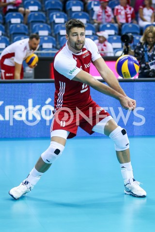  02.08.2019 KRAKOW (TAURON ARENA) <br />
XVII MEMORIAL HUBERTA JERZEGO WAGNERA <br />
MECZ POLSKA - BRAZYLIA ( MATCH POLAND - BRAZIL ) <br />
N/Z MICHAL KUBIAK SYLWETKA <br />
 