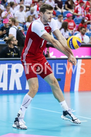  02.08.2019 KRAKOW (TAURON ARENA) <br />
XVII MEMORIAL HUBERTA JERZEGO WAGNERA <br />
MECZ POLSKA - BRAZYLIA ( MATCH POLAND - BRAZIL ) <br />
N/Z PIOTR NOWAKOWSKI SYLWETKA <br />
 