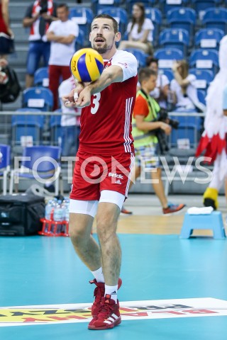  02.08.2019 KRAKOW (TAURON ARENA) <br />
XVII MEMORIAL HUBERTA JERZEGO WAGNERA <br />
MECZ POLSKA - BRAZYLIA ( MATCH POLAND - BRAZIL ) <br />
N/Z DAWID KONARSKI SYLWETKA <br />
 