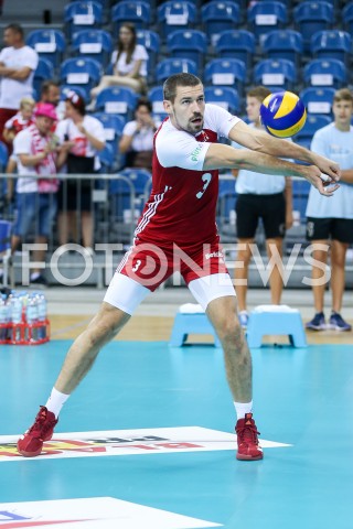  02.08.2019 KRAKOW (TAURON ARENA) <br />
XVII MEMORIAL HUBERTA JERZEGO WAGNERA <br />
MECZ POLSKA - BRAZYLIA ( MATCH POLAND - BRAZIL ) <br />
N/Z DAWID KONARSKI SYLWETKA <br />
 