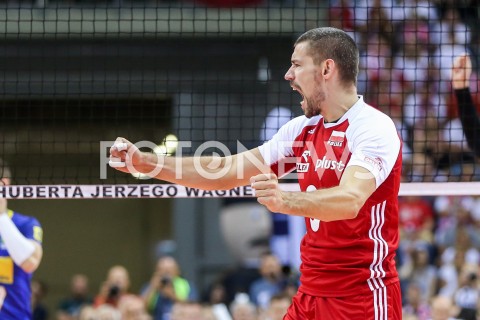  02.08.2019 KRAKOW (TAURON ARENA) <br />
XVII MEMORIAL HUBERTA JERZEGO WAGNERA <br />
MECZ POLSKA - BRAZYLIA ( MATCH POLAND - BRAZIL ) <br />
N/Z DAWID KONARSKI RADOSC EMOCJE SYLWETKA <br />
 