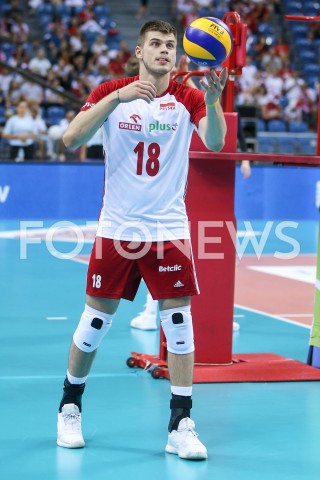  03.08.2019 KRAKOW (TAURON ARENA) <br />
XVII MEMORIAL HUBERTA JERZEGO WAGNERA <br />
MECZ POLSKA - FINLANDIA ( MATCH POLAND - FINDLAND ) <br />
N/Z BARTOSZ KWOLEK SYLWETKA <br />
 