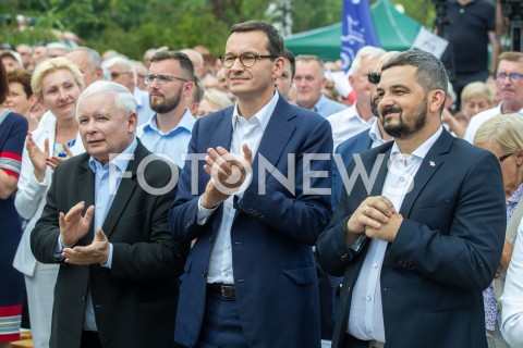  18.08.2019 STALOWA WOLA <br />
RODZINNY PIKNIK PIS W STALOWEJ WOLI <br />
N/Z JAROSLAW KACZYNSKI PREMIER MATEUSZ MORAWIECKI KRZYSZTOF SOBOLEWSKI <br />
 