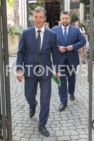  22.08.2019 WARSZAWA<br />
PREZENTACJA KANDYDATOW DO SEJMU Z WARSZAWSKIEJ LISTY KOALICJI OBYWATELSKIEJ<br />
N/Z MARCIN KIERWINSKI ANDRZEJ HALICKI<br />
 