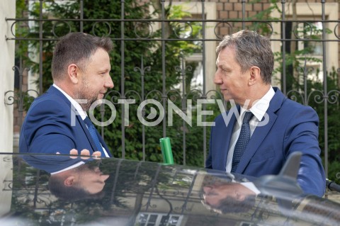  22.08.2019 WARSZAWA<br />
PREZENTACJA KANDYDATOW DO SEJMU Z WARSZAWSKIEJ LISTY KOALICJI OBYWATELSKIEJ<br />
N/Z MARCIN KIERWINSKI ANDRZEJ HALICKI<br />
 