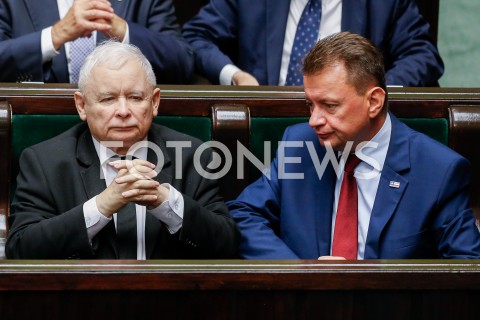  30.08.2019 WARSZAWA SEJM <br />
POSIEDZENIE SEJMU <br />
N/Z JAROSLAW KACZYNSKI MARIUSZ BLASZCZAK <br />
 