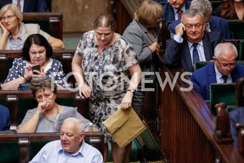  30.08.2019 WARSZAWA SEJM <br />
POSIEDZENIE SEJMU <br />
N/Z KRYSTYNA PAWLOWICZ KOPERTA <br />
 