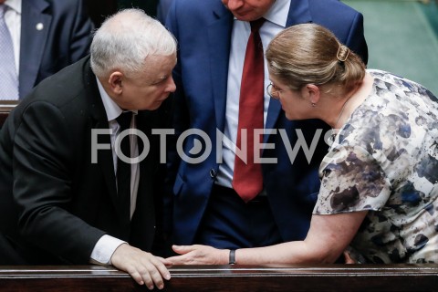  30.08.2019 WARSZAWA SEJM <br />
POSIEDZENIE SEJMU <br />
N/Z JAROSLAW KACZYNSKI KRYSTYNA PAWLOWICZ <br />
 