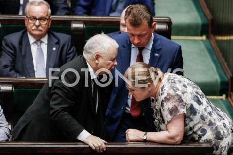  30.08.2019 WARSZAWA SEJM <br />
POSIEDZENIE SEJMU <br />
N/Z JAROSLAW KACZYNSKI KRYSTYNA PAWLOWICZ MARIUSZ BLASZCZAK <br />
 