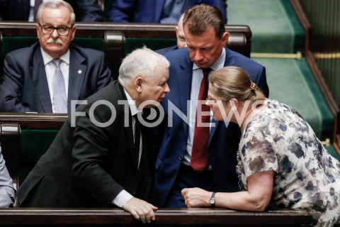  30.08.2019 WARSZAWA SEJM <br />
POSIEDZENIE SEJMU <br />
N/Z JAROSLAW KACZYNSKI KRYSTYNA PAWLOWICZ MARIUSZ BLASZCZAK <br />
 