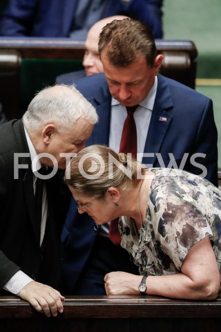  30.08.2019 WARSZAWA SEJM <br />
POSIEDZENIE SEJMU <br />
N/Z JAROSLAW KACZYNSKI KRYSTYNA PAWLOWICZ MARIUSZ BLASZCZAK <br />
 