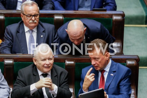  30.08.2019 WARSZAWA SEJM <br />
POSIEDZENIE SEJMU <br />
N/Z JAROSLAW KACZYNSKI MARIUSZ BLASZCZAK WALDEMAR ANDZEL LEONARD KRASULSKI <br />
 