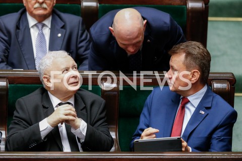  30.08.2019 WARSZAWA SEJM <br />
POSIEDZENIE SEJMU <br />
N/Z JAROSLAW KACZYNSKI MARIUSZ BLASZCZAK WALDEMAR ANDZEL<br />
 
