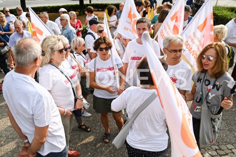  31.08.2019 GDANSK<br />
OBCHODY 39. ROCZNICY POROZUMIEN SIERPNIOWYCH W GDANSKU<br />
N/Z ZWOLENNICY KOD PODCZAS MARSZU SEKTOROWKI<br />
 