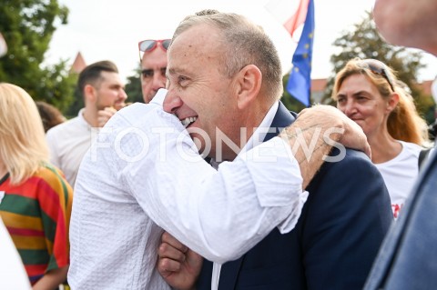  31.08.2019 GDANSK<br />
OBCHODY 39. ROCZNICY POROZUMIEN SIERPNIOWYCH W GDANSKU<br />
N/Z GRZEGORZ SCHETYNA EMOCJE USMIECH RYSZARD SWILSKI<br />
 