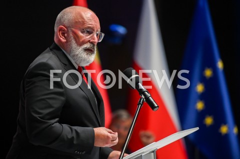  31.08.2019 GDANSK<br />
OBCHODY 39. ROCZNICY POROZUMIEN SIERPNIOWYCH W GDANSKU<br />
CEREMONIA WRECZENIA MEDALI WDZIECZNOSCI W EUROPEJSKIM CENTRUM SOLIDARNOSCI<br />
N/Z FRANS TIMMERMANS<br />
 