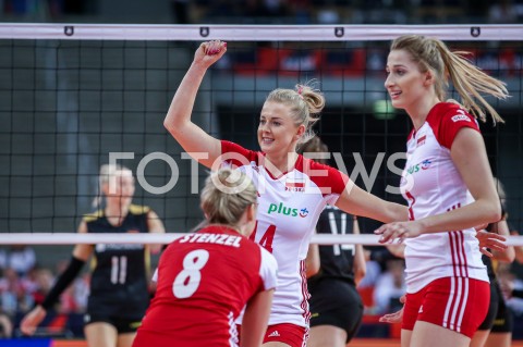  04.09.2019 LODZ ( POLAND )<br />
SIATKOWKA KOBIET <br />
MISTRZOSTWA EUROPY KOBIET <br />
CEV EUROVOLLEY 2019 WOMEN EUROPEAN CHAMPIONSHIP<br />
1/4 FINALU <br />
MECZ POLSKA - NIEMCY ( Poland - Germany ) <br />
N/Z JOANNA WOLOSZ KLAUDIA ALAGIERSKA RADOSC EMOCJE <br />
 