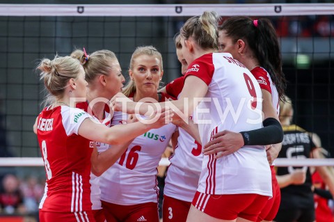  04.09.2019 LODZ ( POLAND )<br />
SIATKOWKA KOBIET <br />
MISTRZOSTWA EUROPY KOBIET <br />
CEV EUROVOLLEY 2019 WOMEN EUROPEAN CHAMPIONSHIP<br />
1/4 FINALU <br />
MECZ POLSKA - NIEMCY ( Poland - Germany ) <br />
N/Z NATALIA MEDRZYK JOANNA WOLOSZ MARIA STENZEL RADOSC EMOCJE <br />
 