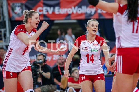  04.09.2019 LODZ ( POLAND )<br />
SIATKOWKA KOBIET <br />
MISTRZOSTWA EUROPY KOBIET <br />
CEV EUROVOLLEY 2019 WOMEN EUROPEAN CHAMPIONSHIP<br />
1/4 FINALU <br />
MECZ POLSKA - NIEMCY ( Poland - Germany ) <br />
N/Z MAGDALENA STYSIAK JOANNA WOLOSZ RADOSC EMOCJE <br />
 