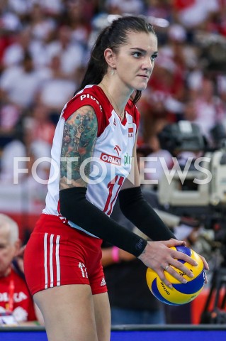  04.09.2019 LODZ ( POLAND )<br />
SIATKOWKA KOBIET <br />
MISTRZOSTWA EUROPY KOBIET <br />
CEV EUROVOLLEY 2019 WOMEN EUROPEAN CHAMPIONSHIP<br />
1/4 FINALU <br />
MECZ POLSKA - NIEMCY ( Poland - Germany ) <br />
N/Z MALWINA SMARZEK - GODEK SYLWETKA TATUAZ <br />
 