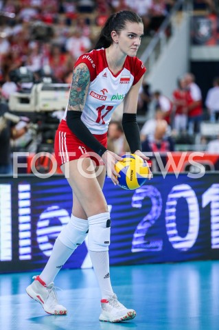  04.09.2019 LODZ ( POLAND )<br />
SIATKOWKA KOBIET <br />
MISTRZOSTWA EUROPY KOBIET <br />
CEV EUROVOLLEY 2019 WOMEN EUROPEAN CHAMPIONSHIP<br />
1/4 FINALU <br />
MECZ POLSKA - NIEMCY ( Poland - Germany ) <br />
N/Z MALWINA SMARZEK - GODEK SYLWETKA TATUAZ<br />
 