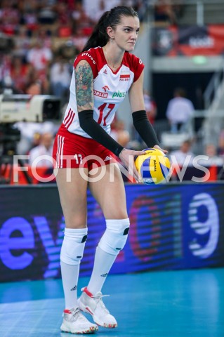  04.09.2019 LODZ ( POLAND )<br />
SIATKOWKA KOBIET <br />
MISTRZOSTWA EUROPY KOBIET <br />
CEV EUROVOLLEY 2019 WOMEN EUROPEAN CHAMPIONSHIP<br />
1/4 FINALU <br />
MECZ POLSKA - NIEMCY ( Poland - Germany ) <br />
N/Z MALWINA SMARZEK - GODEK SYLWETKA TATUAZ<br />
 