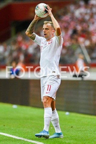  09.09.2019 - WARSZAWA<br />PILKA NOZNA - KWALIFIKACJE UEFA EURO 2020<br />FOOTBALL UEFA EURO 2020 QUALIFIERS<br />MECZ POLSKA (POLAND) - AUSTRIA (AUSTRIA)<br />N/Z KAMIL GROSICKI SYLWETKA<br /> 